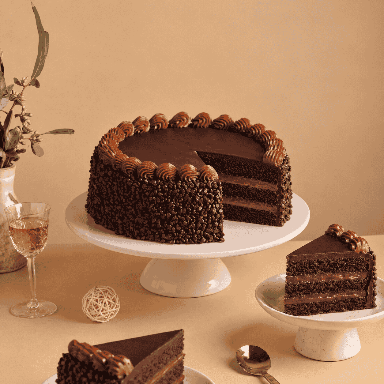 Belgian Heart Truffle Cake — 1.5 kg