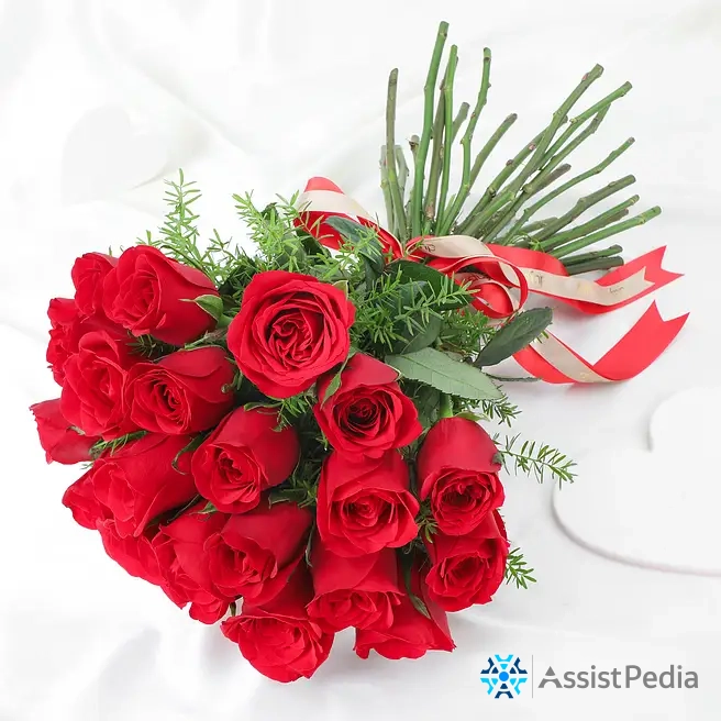 Premium Red Rose Anniversary Arrangement — 24 Stems