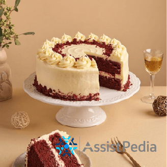 French Vanilla Whipped Cream Round Cake — 2 kg
